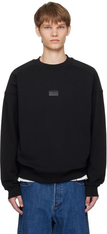 Dukserice BOSS HUGO Bonded Logo Sweatshirt Crna | 50546672, 0