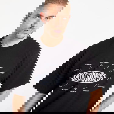 Majica kratkih rukava Pleasures Overview Logo T-Shirt Crna | P25F084-BLACK, 1