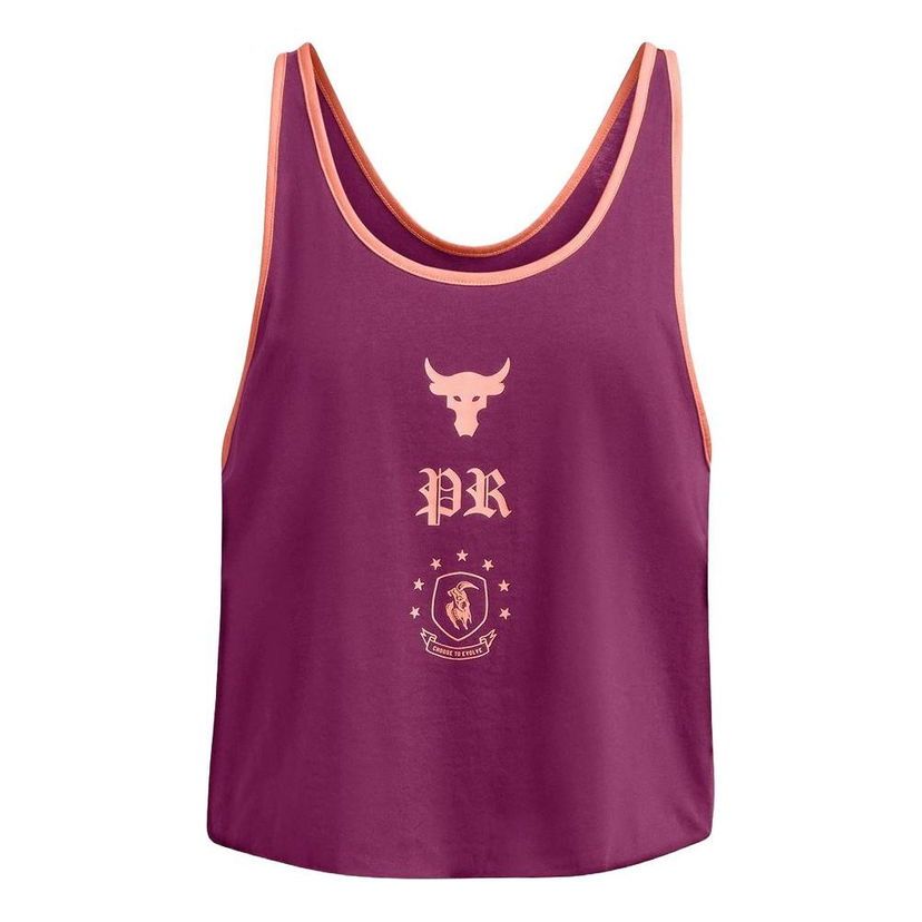 Majica bez rukava Under Armour Project Rock Badge of Honor Tank Top Ljubičasta | 1386439-505