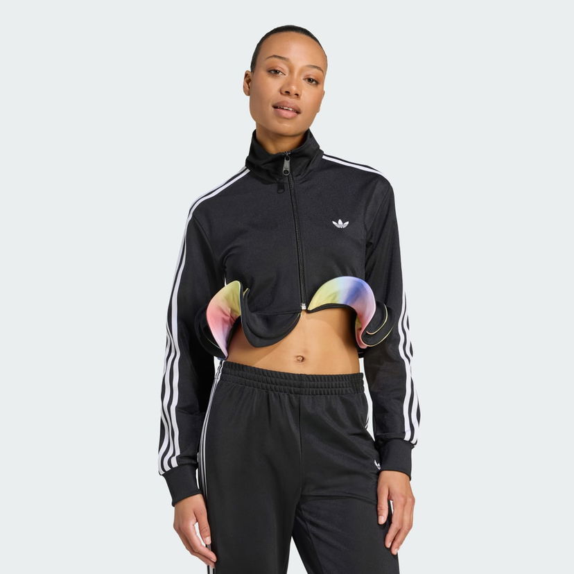 Jakna adidas Performance adidas x Jeremy Scott Pride Fashion Cropped Track Jacket Crna | JW0828