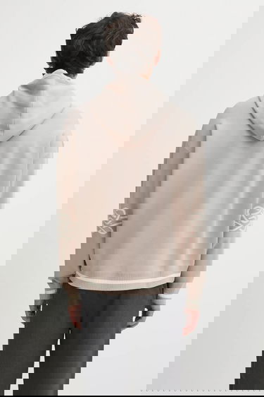 Dukserice Filling Pieces Knit Hoodie with Applique Bež | 422532500265, 2