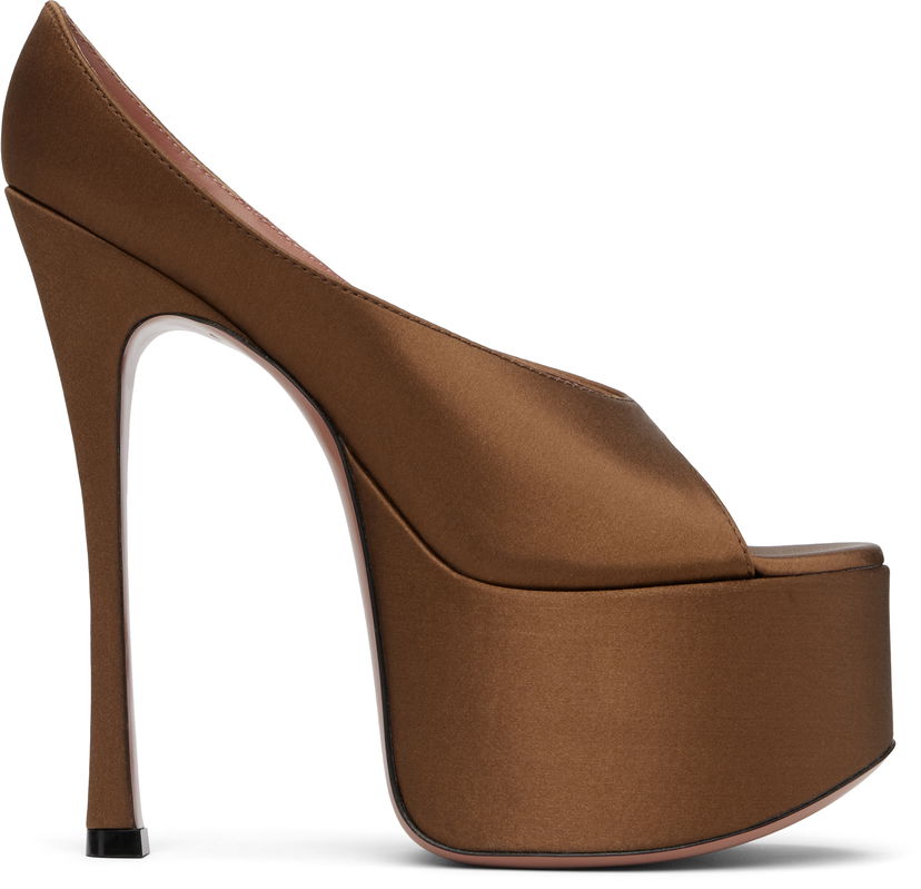 Haljina Amina Muaddi Amina Muaddi Anok Plateau Heeled Sandals Smeđa | ANOK PLATEAU