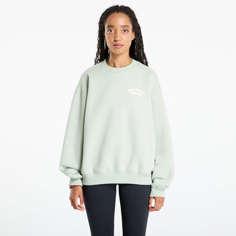 Dukserice New Balance New Balance Linear Heritage Fleece Crew Sweatshirt Zelena | WT53516GAS
