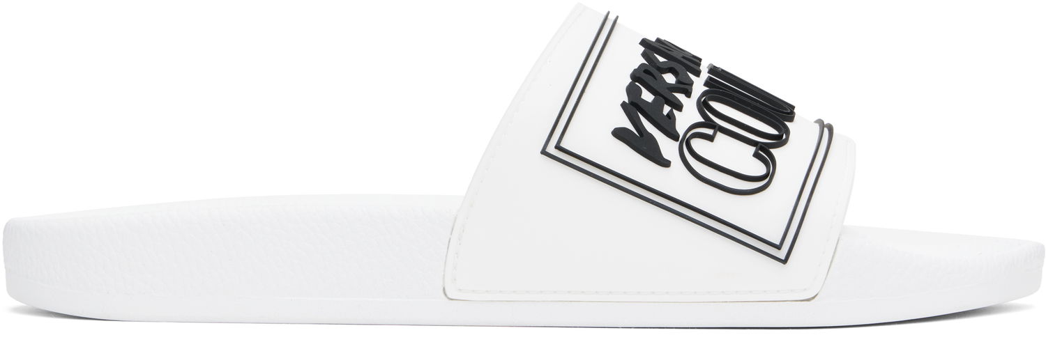 Tenisice i cipele Versace Versace Jeans Couture Logo Shelly Pool Slides Bijela | E78YA3SQ3_EZSC22, 0
