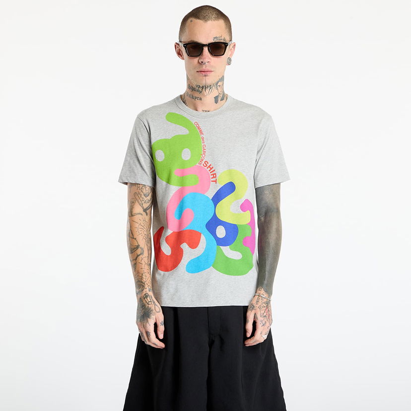 Majica kratkih rukava Comme des Garçons Comme des Garçons SHIRT T-Shirt With Graphic Print Siva | FP-T003-W25 Black