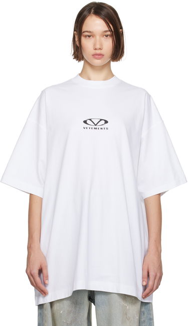 Majica kratkih rukava VETEMENTS Oval Logo Oversized T-Shirt Bijela | UA66TR605W, 0