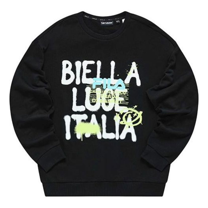 Džemper FILA Fusion Letter Printed Sweatshirt Crna | T11M235205F-BK