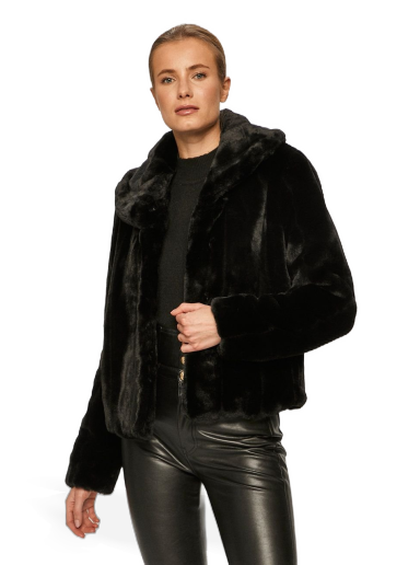 Kaputi GUESS Jeans New Sophy Coat Crna | W0BL0N.WDCH0