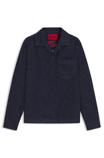Košulja BOSS Oversized-fit Overshirt in Rigid Denim Plava | 50545367