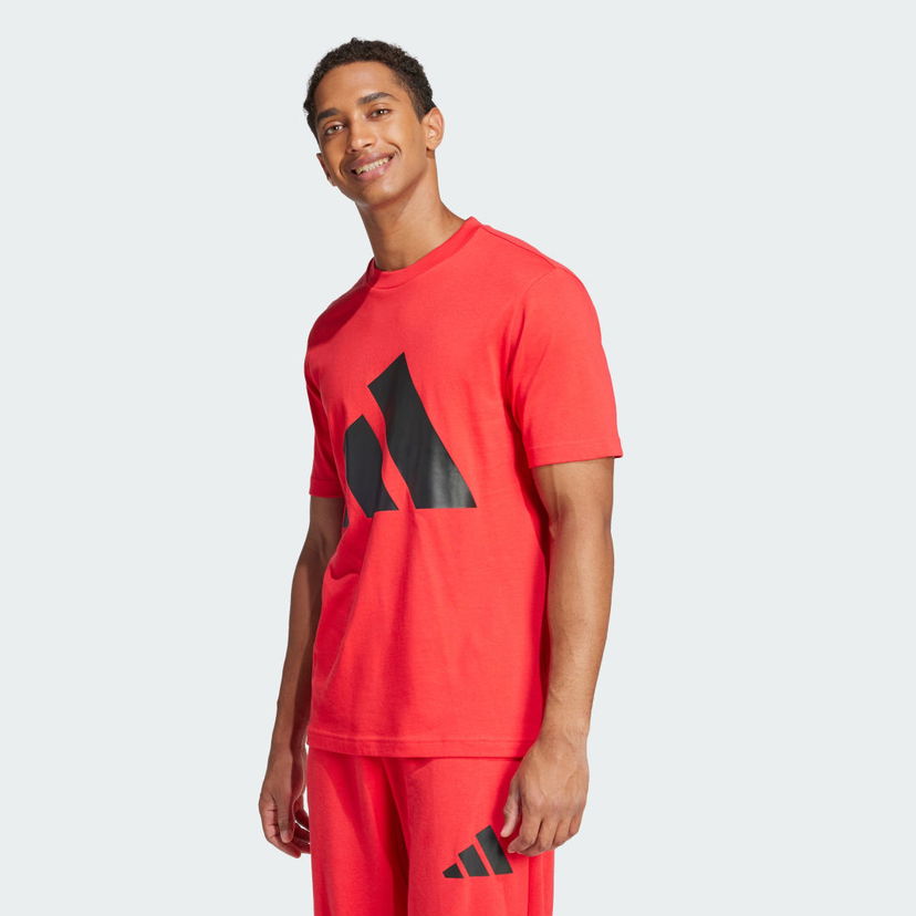 Majica kratkih rukava adidas Performance Essentials Red T-Shirt With A Large Logo Crvena | JE8934