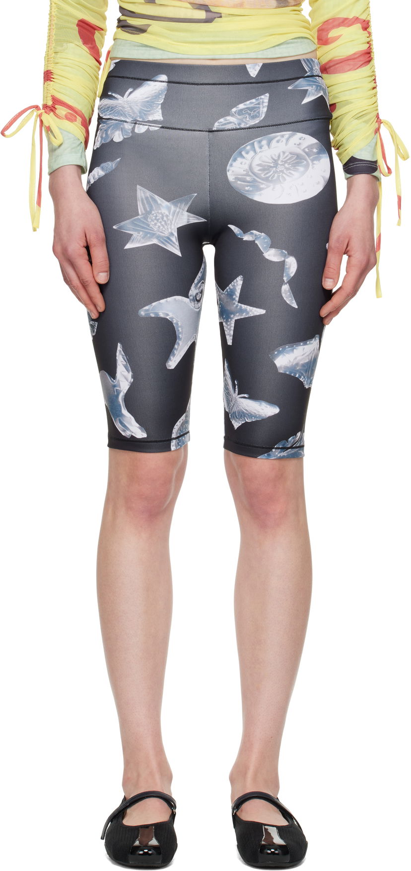 Kratke hlače Chopova Lowena Chopova Lowena Workshop Print Bike Shorts Crna | 4113