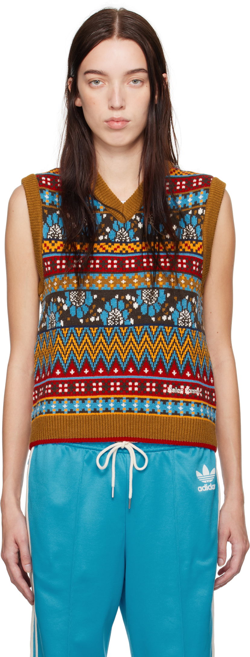 Prsluk Wales Bonner Wales Bonner Knit Vest Smeđa | JE5983
