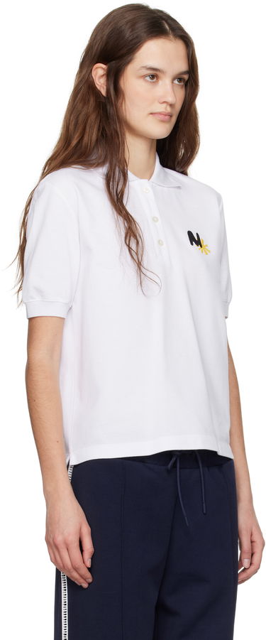 Polo majica MSGM MSGM Logo Patch Polo Bijela | 3841MDM80 257137, 1