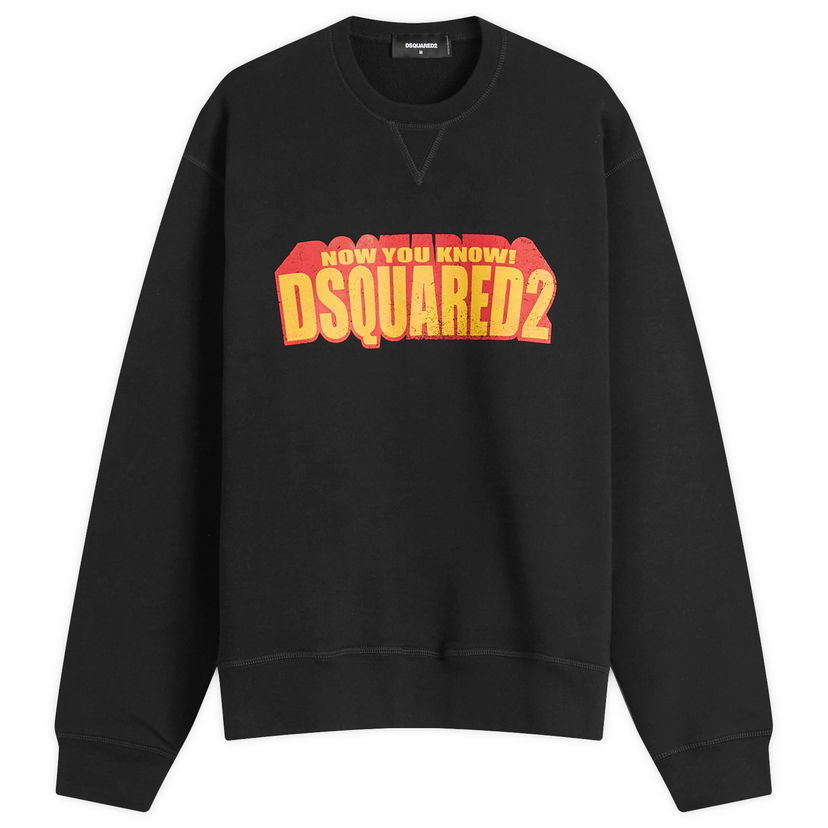 Džemper DSQUARED2 Men's Dsquared2 3D Logo Crew Sweat, Size Large Crna | S71GU0718-S25551-900