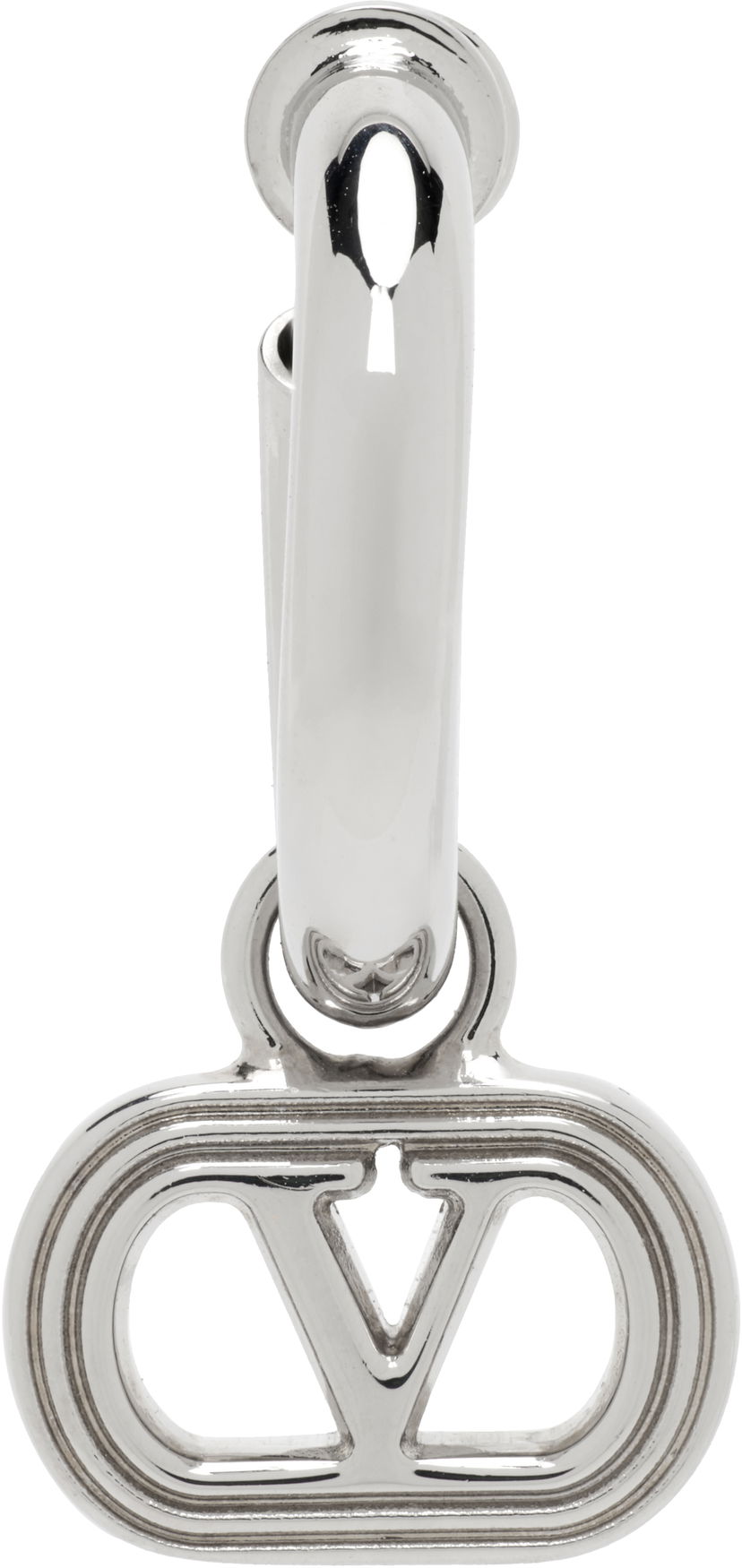 Naušnice Valentino Valentino Garavani Silver Mono Single Earring Metalik | 7Y2J0AJ3MET