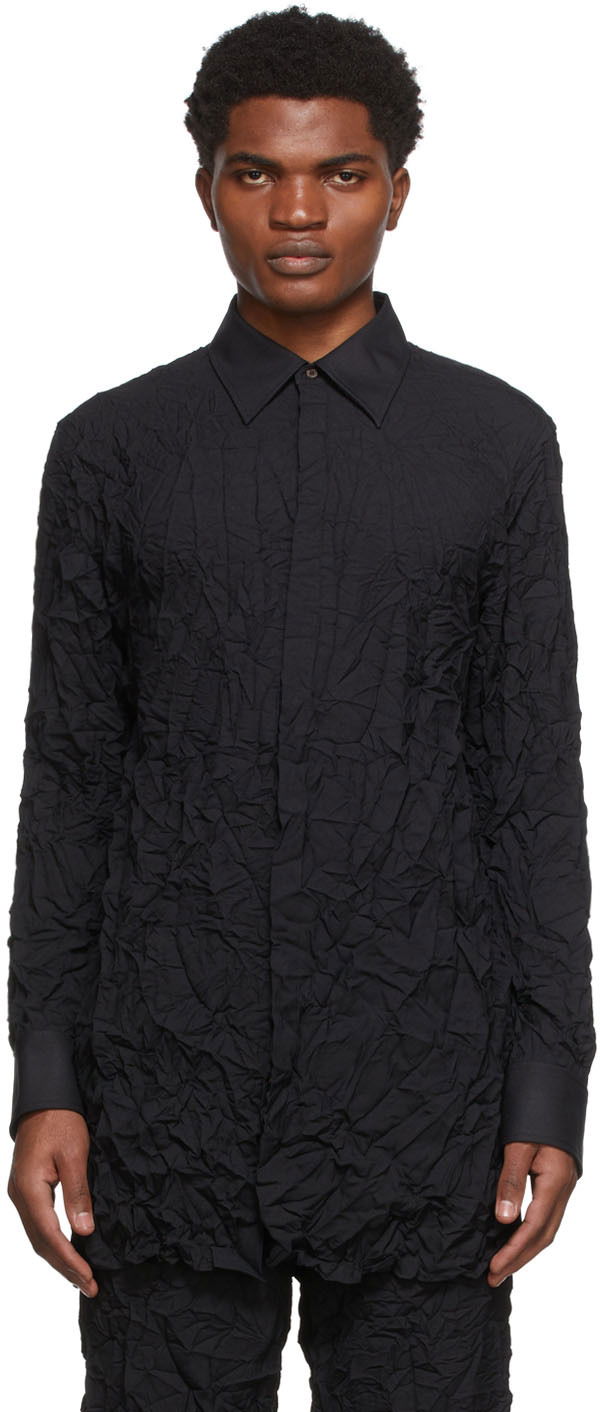 Košulja Dion Lee Crinkle Button-Up Shirt Crna | C5017S22