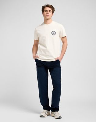 Majica kratkih rukava Lee Workwear Relaxed Graphic Tee Bež | 112370484, 1