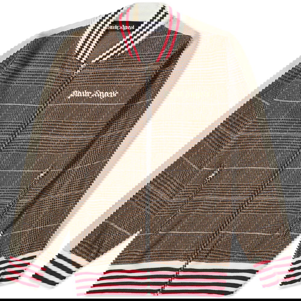 Bomber jakna Palm Angels Checked Track Bomber Jacket Smeđa | PMBD035F22FAB0016003, 0