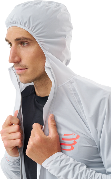 Jakna Compressport Compressport Hurricane Waterproof 10/10 Hooded Jacket Bijela | am00009b1046, 2