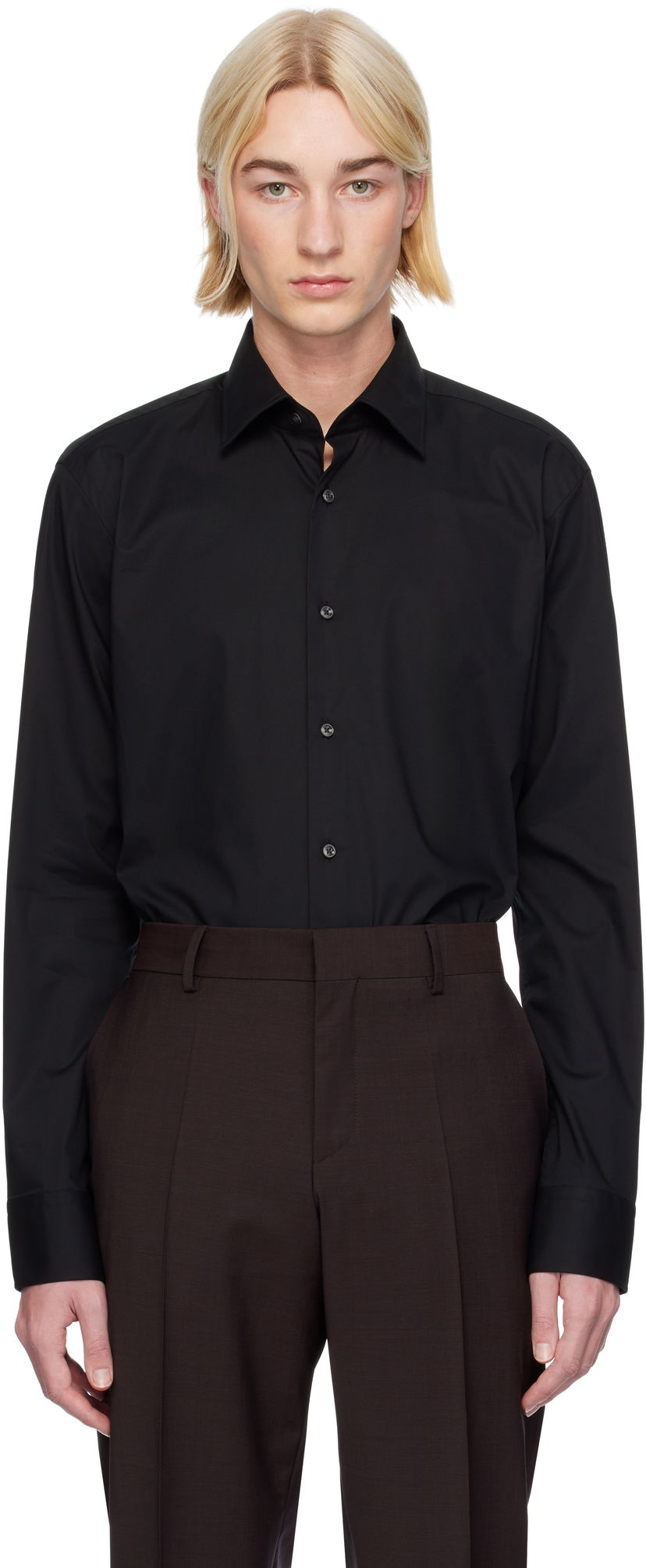 Košulja BOSS Spread Collar Shirt Crna | 50473265