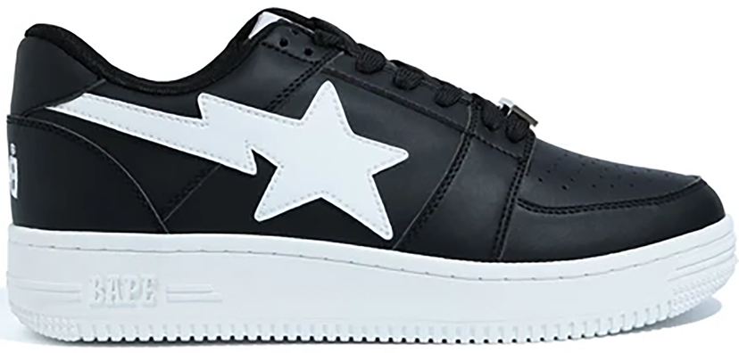 Tenisice i cipele BAPE Bape Sta Low M1 "Black White" Crna | 001FWG201010X-BLK
