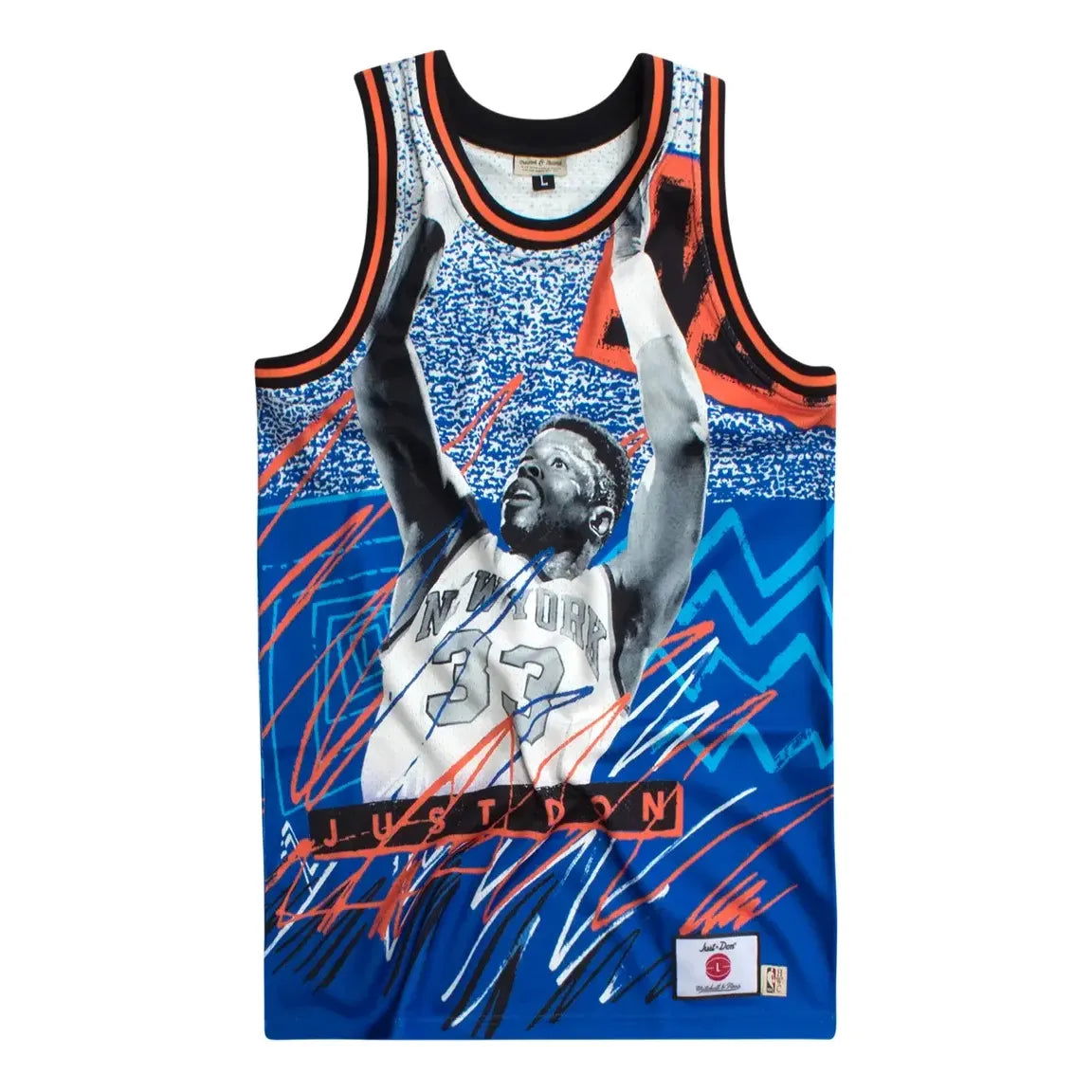 Majica bez rukava Mitchell & Ness Mitchell & Ness x JUST DONNY New York Knicks Basketball Jersey Plava | DJY1PTRY-NYKNG180453PEW, 0