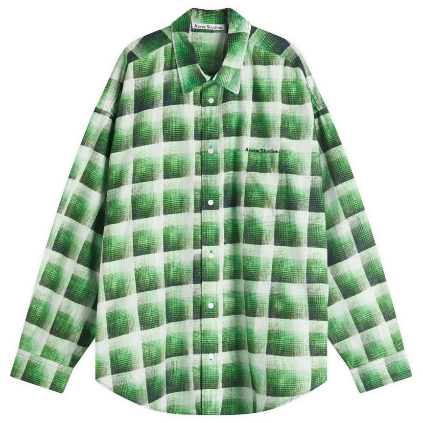 Košulja Acne Studios Setar U Trafalgar Checked Shirt, Size Large Zelena | BB0615-AB8