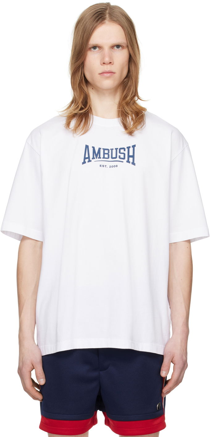 Majica kratkih rukava Ambush Printed T-Shirt Bijela | BMAA006S24JER0010145