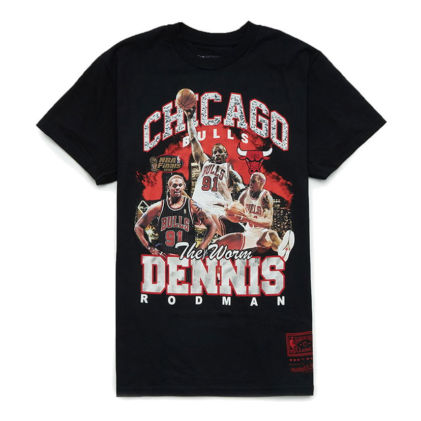 Majica kratkih rukava Mitchell & Ness NBA Chicago Bulls 'Dennis Rodman' T-Shirt Crna | SS23JYCHR-02-BLACK