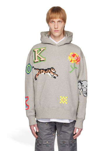 Dukserice KENZO Pixels Hoodie Siva | FD55SW4674ME