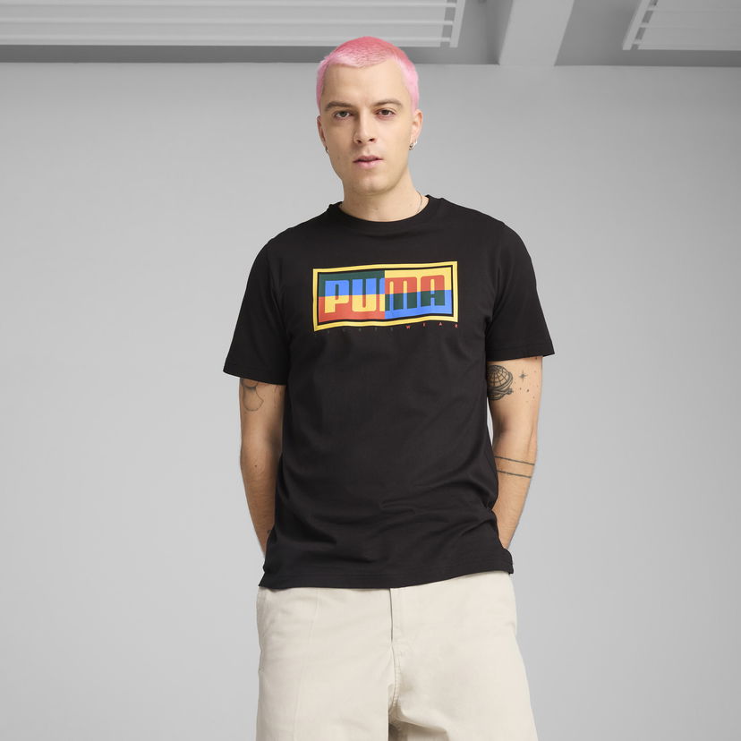 Majica kratkih rukava Puma Men's Rectangular Graphics T-Shirt Crna | 684827_01