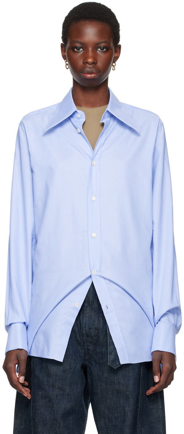 Košulja Maison Margiela Blue Oxford Shirt Tirkiz | S50DT0038 S52925