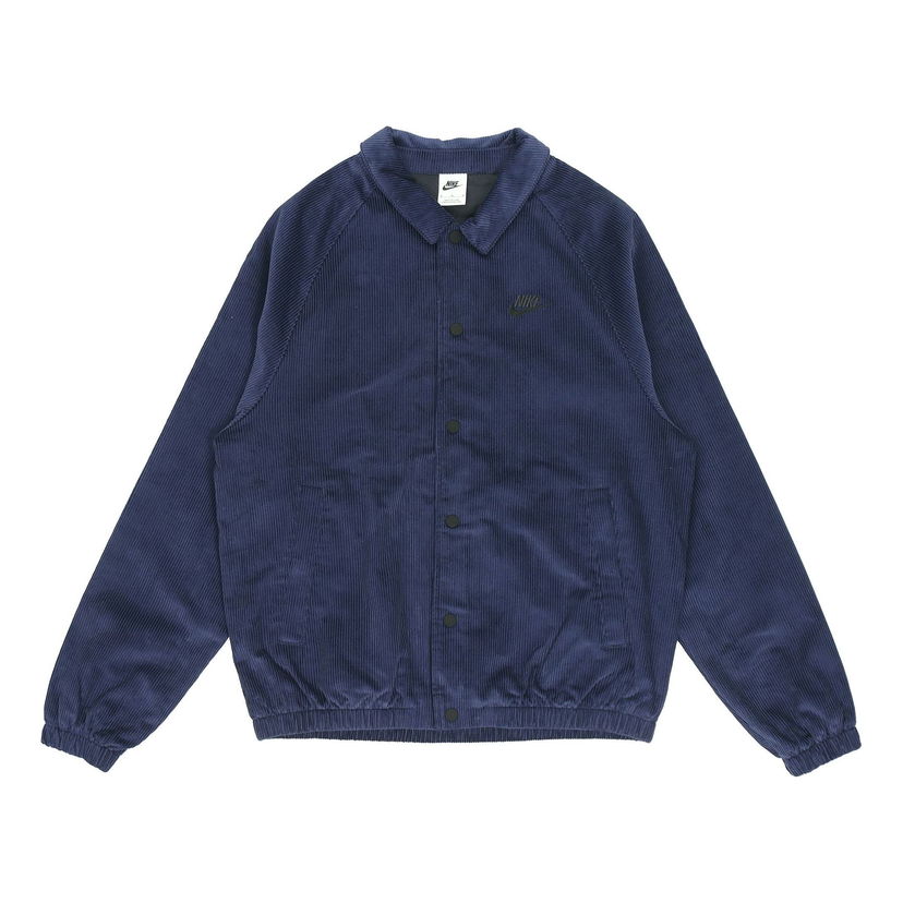Bomber jakna Nike Nike Stack Logo Corduroy Jacket Tamnoplava | DO2323-410