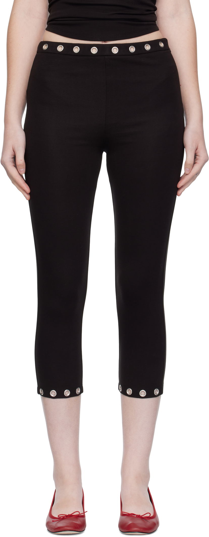 Tajice Miaou Miaou Carla Capri Leggings Crna | 1065HJBBLK