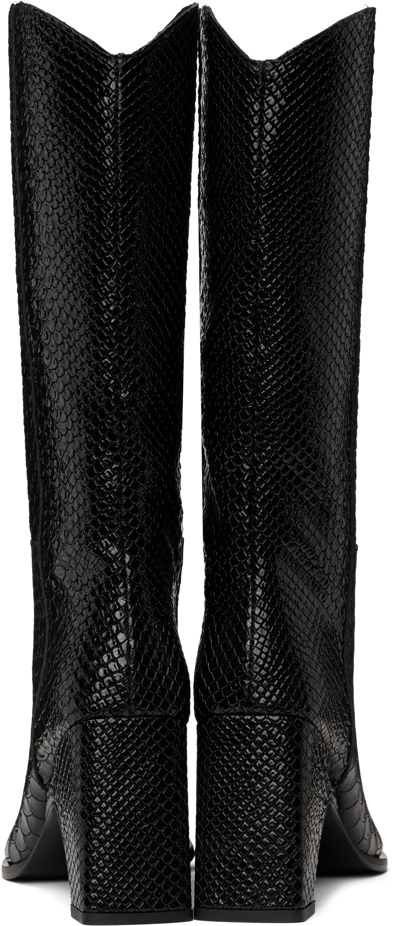 Odjeća Coperni Coperni Python Embossed Bridge Cowboy Boots Crna | COPSH16F6047, 1