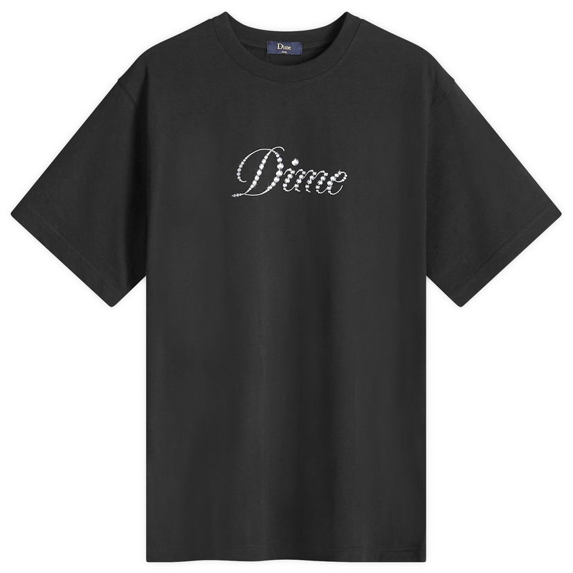 Majica kratkih rukava Dime Icy Cursive T-Shirt Crna | DIMESU2434BLK