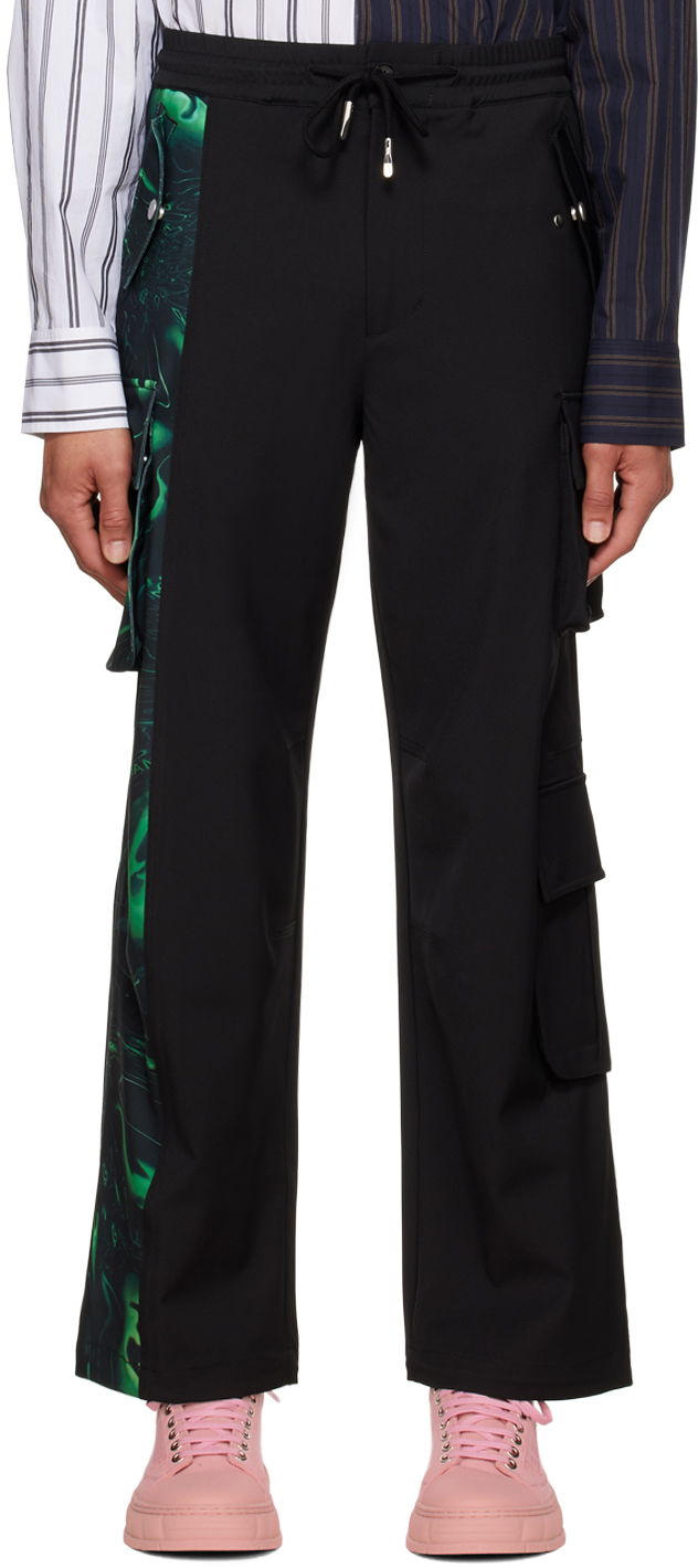 Cargo hlače Feng Chen Wang Feng Chen Wang Lacquerware Cargo Pants Crna | FMF14TR05
