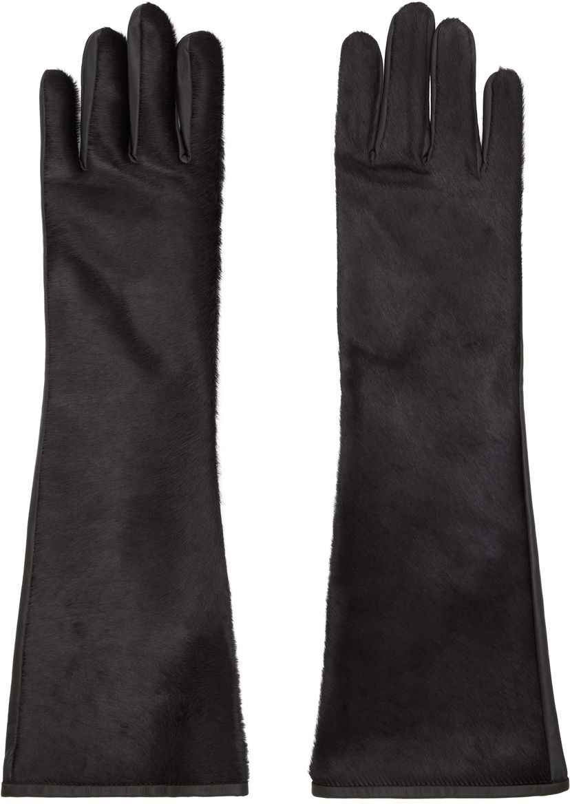 Rukavice Loulou de Saison Loulou de Saison Edna Calfskin Gloves Crna | EDNA