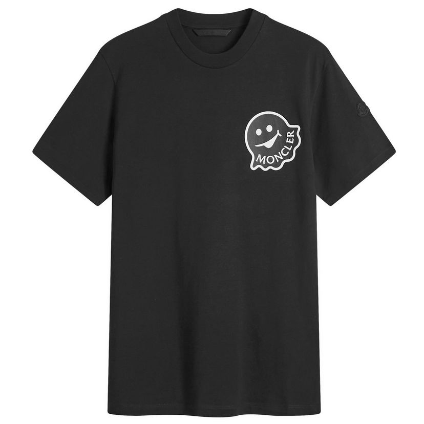 Majica kratkih rukava Moncler Moncler Cotton Jersey Ghost Logo T-Shirt, Size Large Crna | 8C000-18-89AJS-998