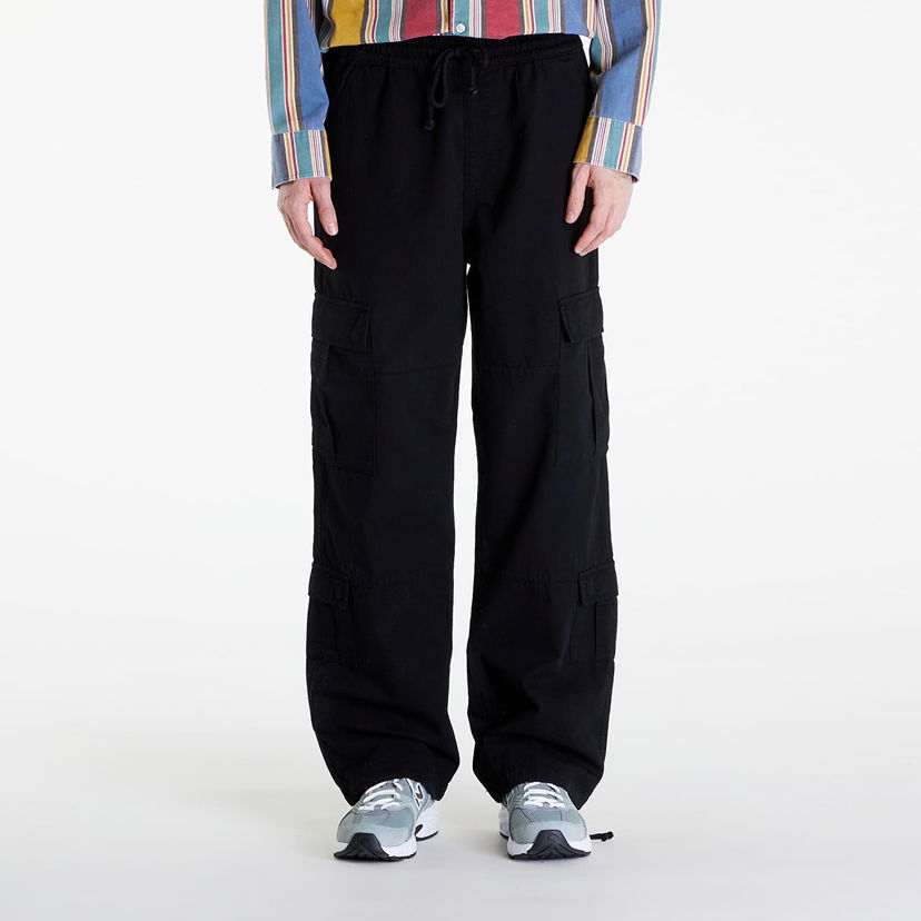 Cargo hlače GUESS Go Elastic Cargo Pant Jet Black Multi Crna | M4GB38WFNP0-JTMU