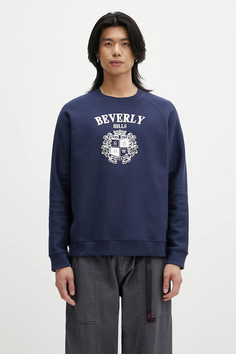 Dukserice Sporty & Rich Sporty & Rich BH Crest Sweatshirt Tamnoplava | ST082626256BL106