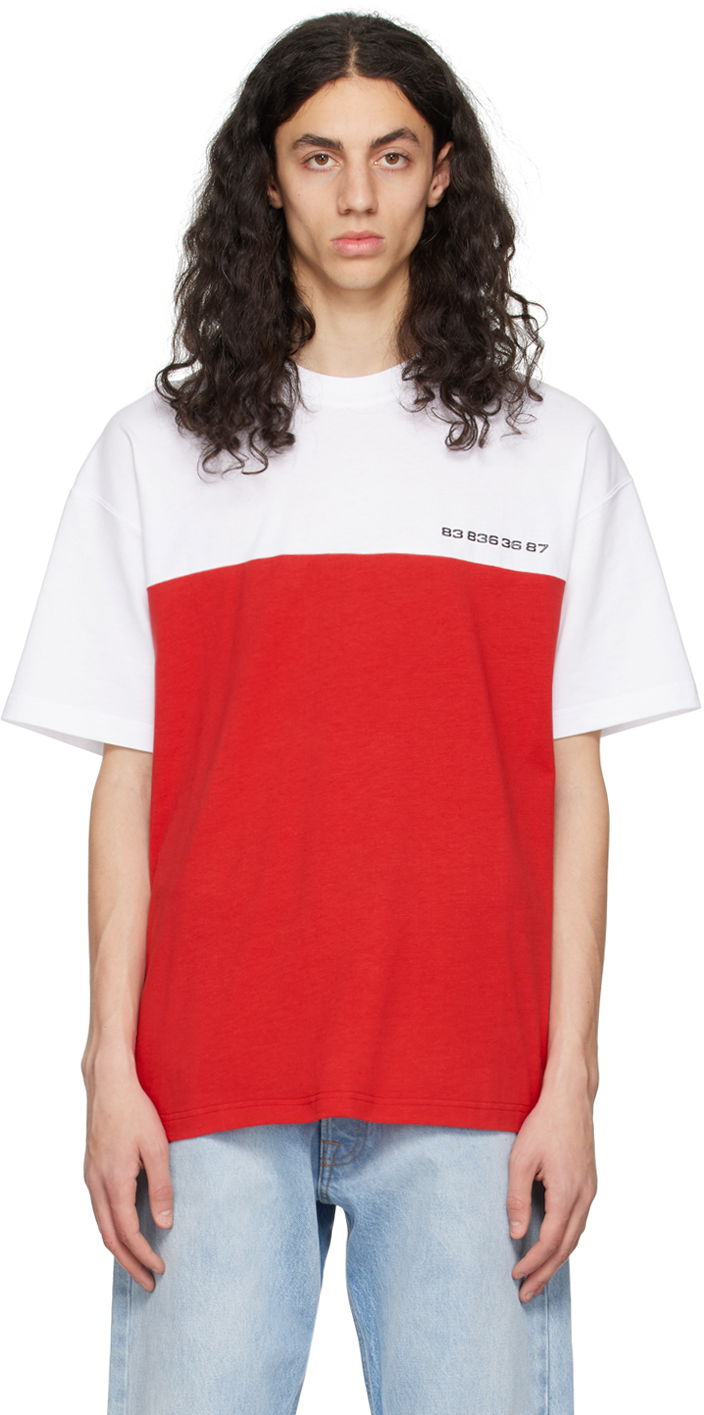 Majica kratkih rukava VETEMENTS VTMNTS Colorblocked T-Shirt Crvena | VL16TR280R
