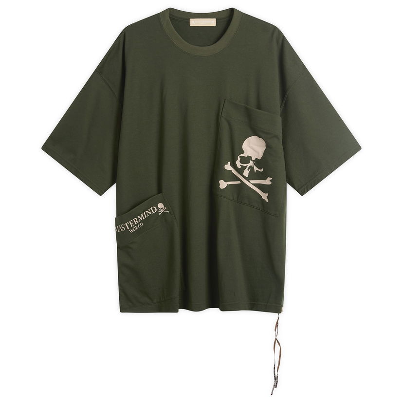 Majica kratkih rukava Mastermind WORLD MASTERMIND WORLD Multi Pocket Skull and Crossbones Short Sleeve T-Shirt Size Large Zelena | MW25S15-TS025-012OLV