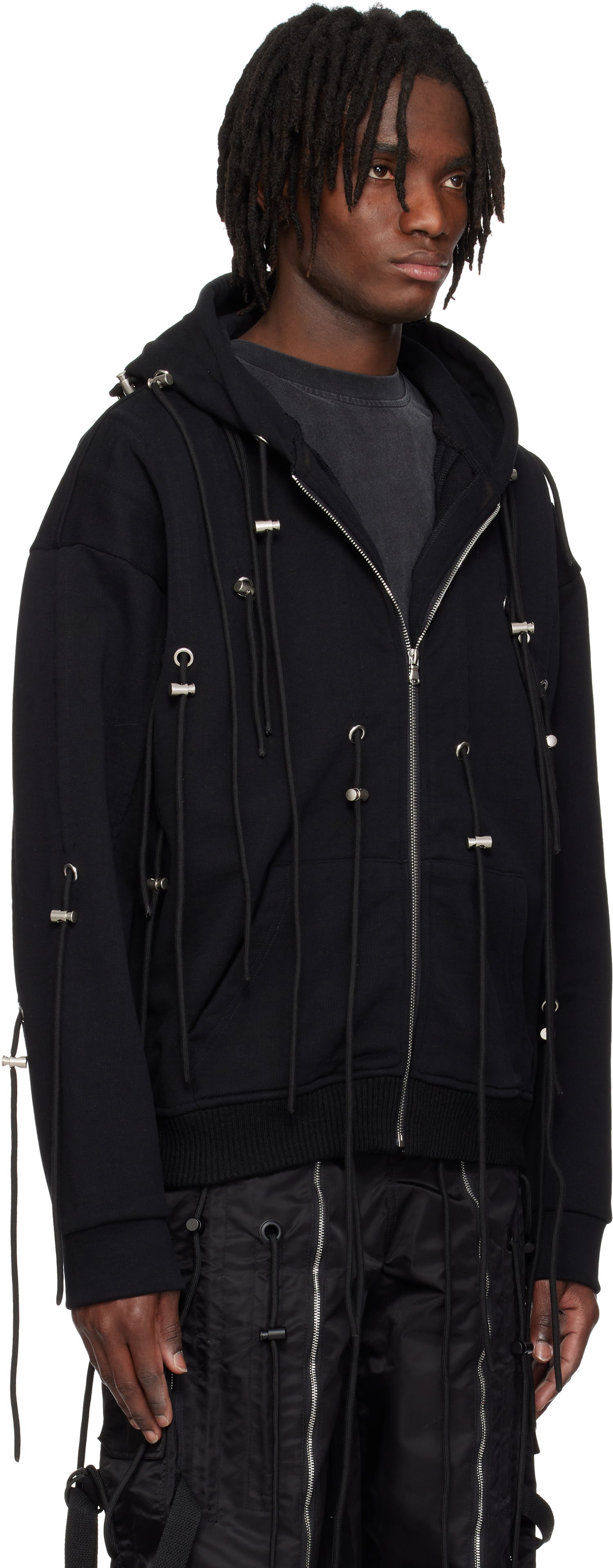 Dukserice Who Decides War Who Decides War String Theory Zip-Up Hoodie Crna | 1110520002SS25, 1