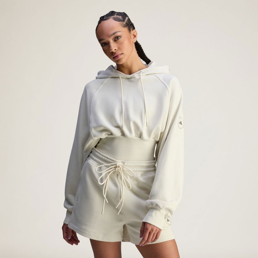 Dukserice adidas Performance Stella McCartney Cropped Hoodie Bijela | KA0640