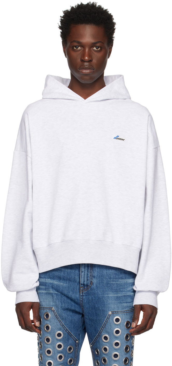 Dukserice We11done Embroidered Hoodie Siva | WD-TH3-22-714-U-GY