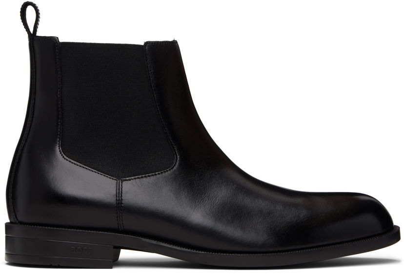 Tenisice i cipele BOSS BOSS Leather Chelsea Boots Crna | 50552489