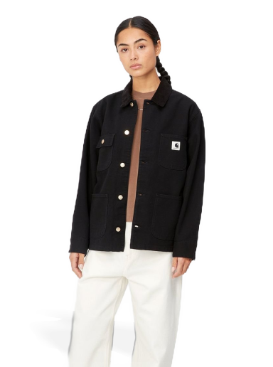 Kaputi Carhartt WIP OG Michigan Coat "Black rinsed" Crna | I031570_00E_02