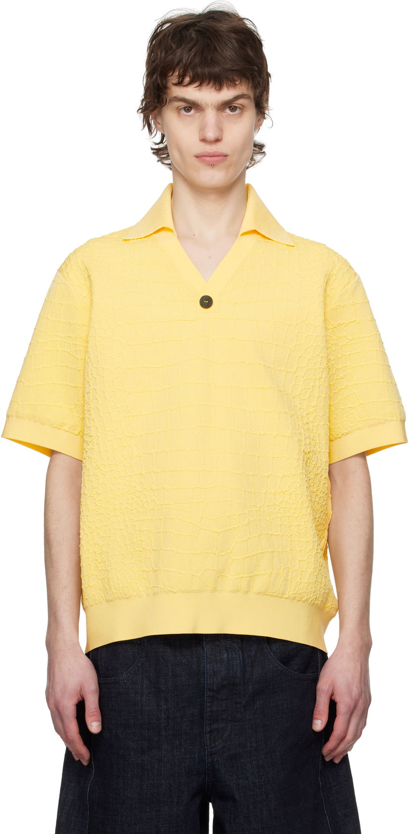 Džemper Jacquemus Jacquemus La Croisière 'The Scala' Polo Žuta | 25E255KN527-2429
