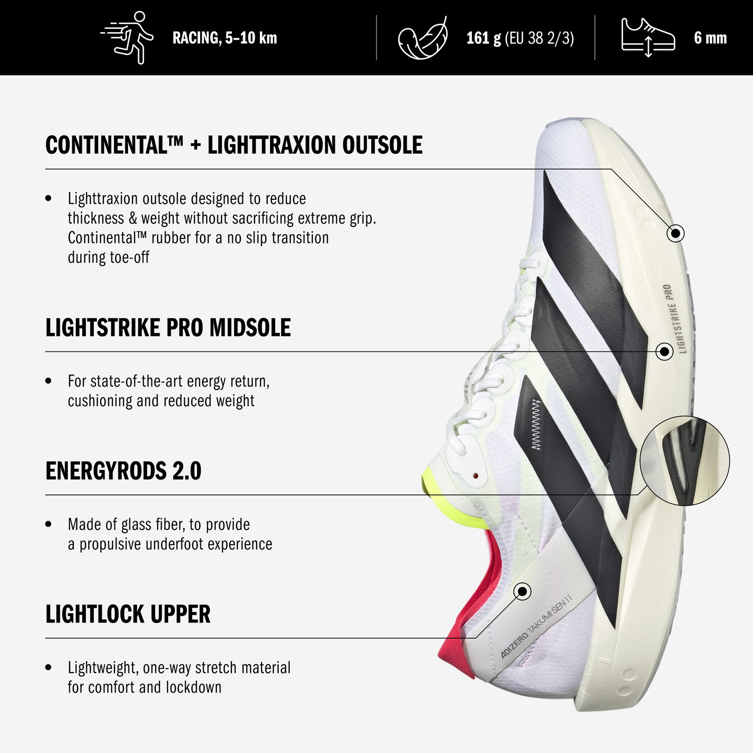 Tenisice i cipele adidas Performance Adizero Takumi Sen 11 Bež | jq2820, 1